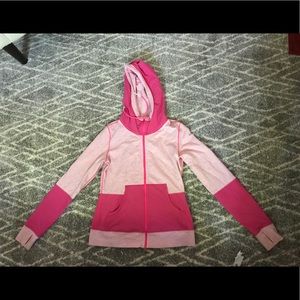 Pink lulu lemon zip up hoodie